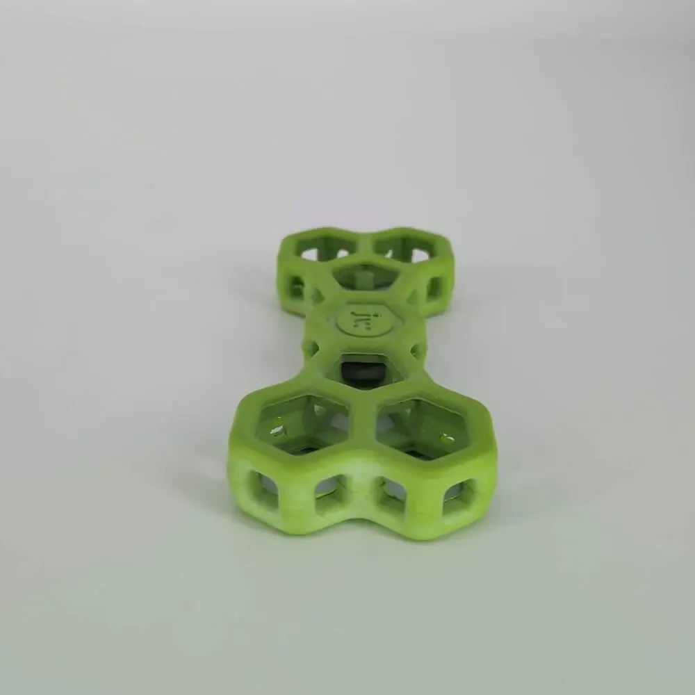 JW Pet Hol-ee Bone Lime Green Puppy Dog Toy / Puzzle / Chew Treat Toy - GUC
